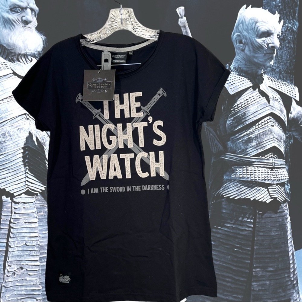 Game Of Thrones Studio Tee N.I./U.K. Nightwatch 100% Cotton sXL fits M/L